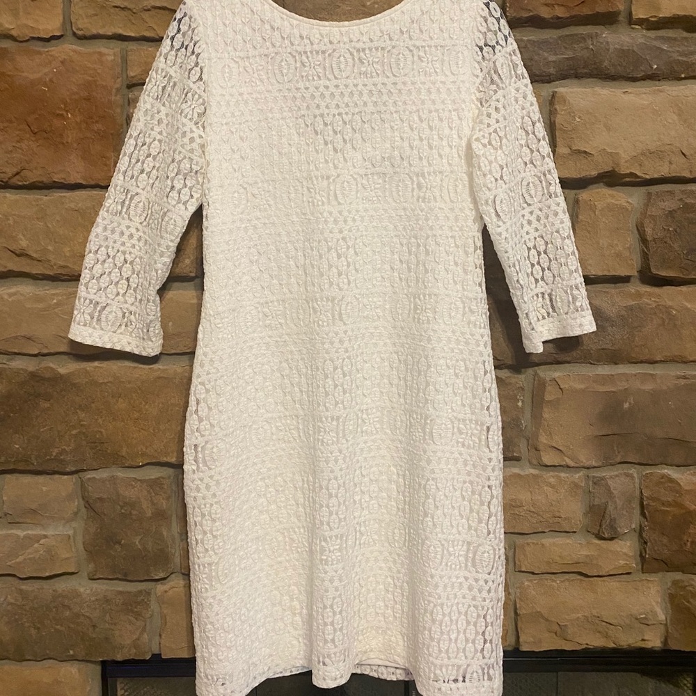 Lace scoop back dress